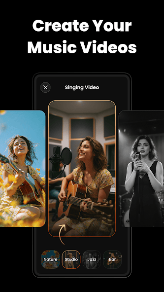 VibeMe AI create music videos screenshot